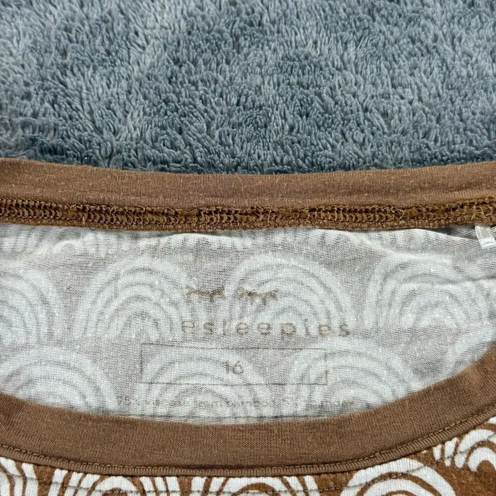 Kids Little Sleepies Rust Rainbows Two Piece Bamboo Pajamas Size 16